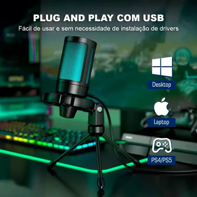 Microfone Gamer RGB Fifine A2 - Foto 3