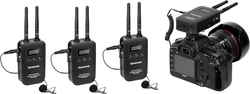 Sistema de microfone de lapela sem fio profissional, kit de transmissor e receptor  - Foto 5