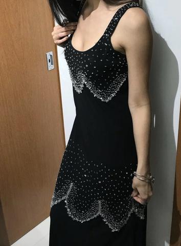 Vestido de festa Preto com Pedraria