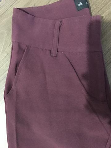 Calça flare RIACHUELO cor vinho tam 36 - Foto 5