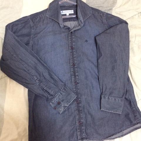 Camisa jeans Dudalina original tam 12 usada 1x em um casamento 70,00 - Foto 2