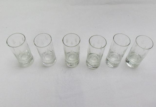 6 copos de shot de cristal anos 60 - Foto 3