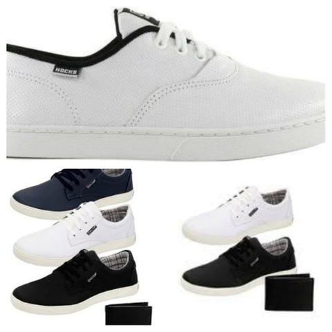 03 Pares De Tênis + 1 Relógio De Pulso + 3 Pares De Meias e 1 Carteira, Kit Com 8