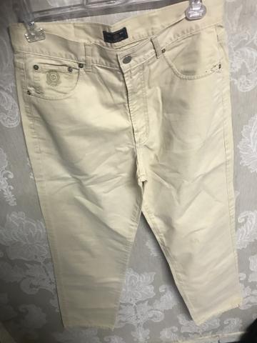 Calça sarja via Vêneto, masculina, tamanho 44, elegante - Foto 2