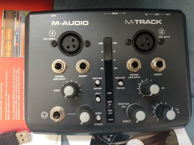 M-audio M-track Li 2x2 Interface De Áudio Para Homestudio - Foto 2
