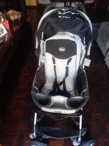 Carrinho + bebê conforto com base Chicco - Foto 4