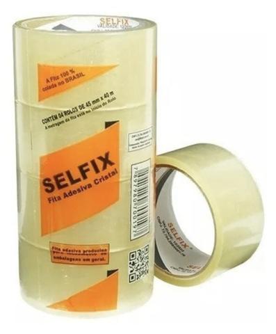 Fita durex larga transparente Selfix 45mm x 40m - Foto 2