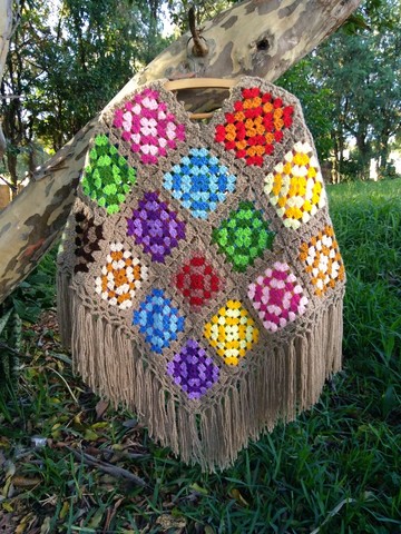 Poncho de crochê - Foto 2