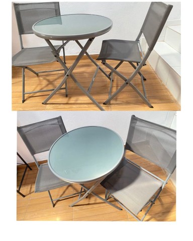 Conjunto dobrável mesa e cadeiras
