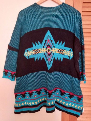 Casaco tricot em lã Blue Steel - Foto 2
