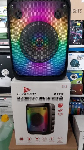 Caixa de Som Amplificada Led RGB