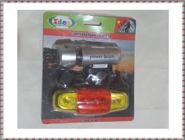 Kit lanterna e sinalizador para bicicleta - idea power beam