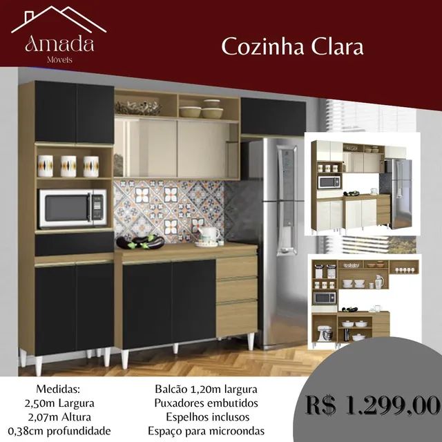 Armário de cozinha Emily , Entrega  em 3 dias  - Foto 4