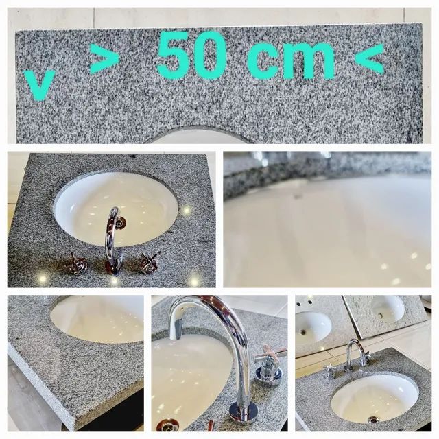 Pias de banheiro deca várias modelos de pedras - Foto 3