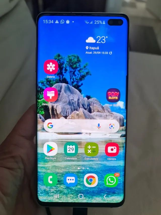 Smartphone Samsung Galaxy S10 Plus 128GB Preto Tela 6.4 Câmera