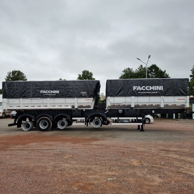 Carreta Basculante 52 m³ Facchini 2 caixas 2023 nova sem uso caçamba - Foto 5
