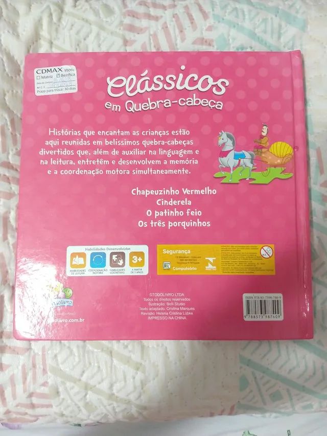 Livro infantil Cinderela Clássico em Quebra-cabeça  - Foto 2