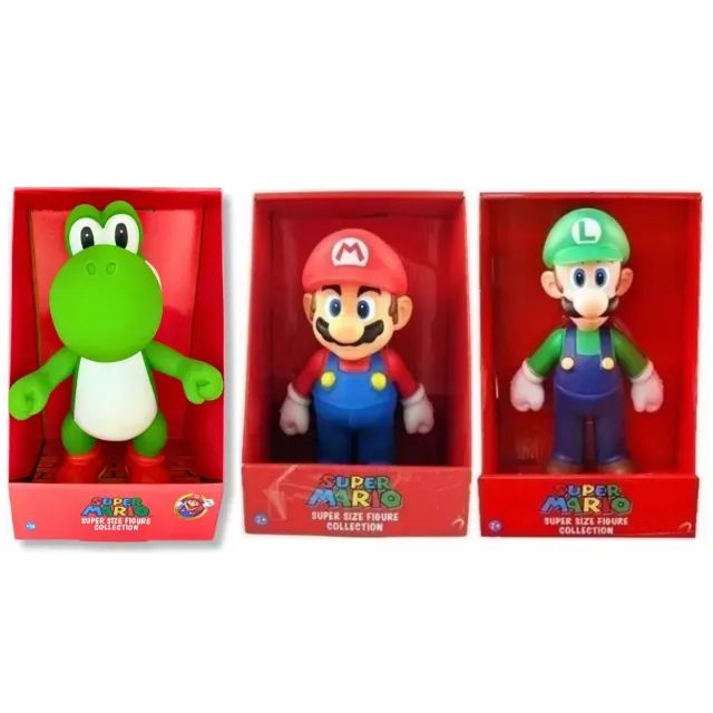 Boneco Yoshi 23cm Super Mario Bros Na Caixa