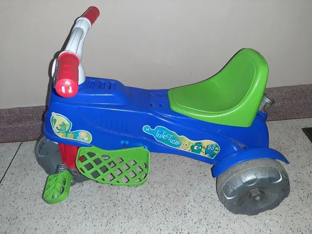 Triciclo Infantil Smart Plus com Empurrador - Preto+Azul