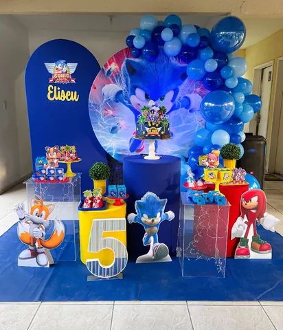 Decoracao aniversario sonic