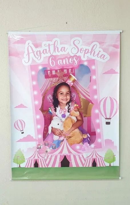 Banner personalizado com foto do bebê para aniversário infantil - Foto 4