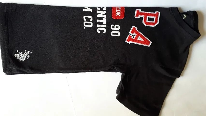 Camiseta Infantil Marca US.Polo Assn. Tam 10/12 -Preta- seminova ótima - Foto 4