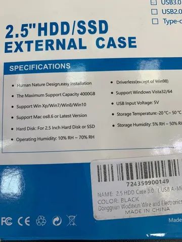 Case Externo HD/SSD 2.5": Leve Seus Dados para Onde Você For! - Foto 2