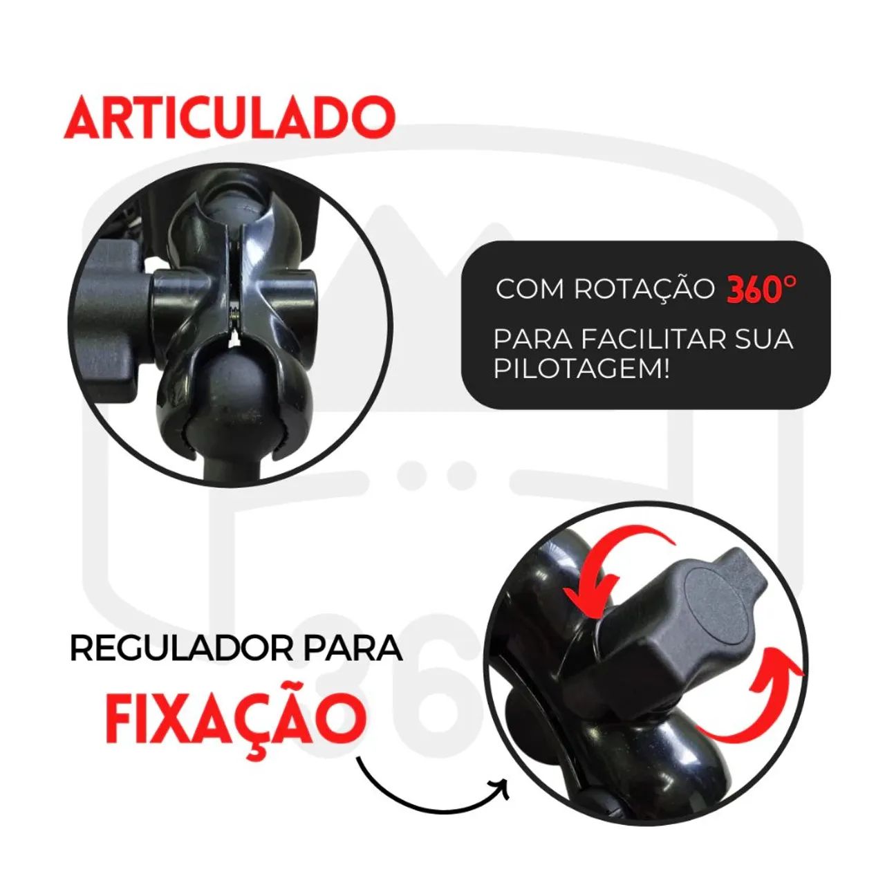 Suporte garra para celular Moto Com USB - Foto 3