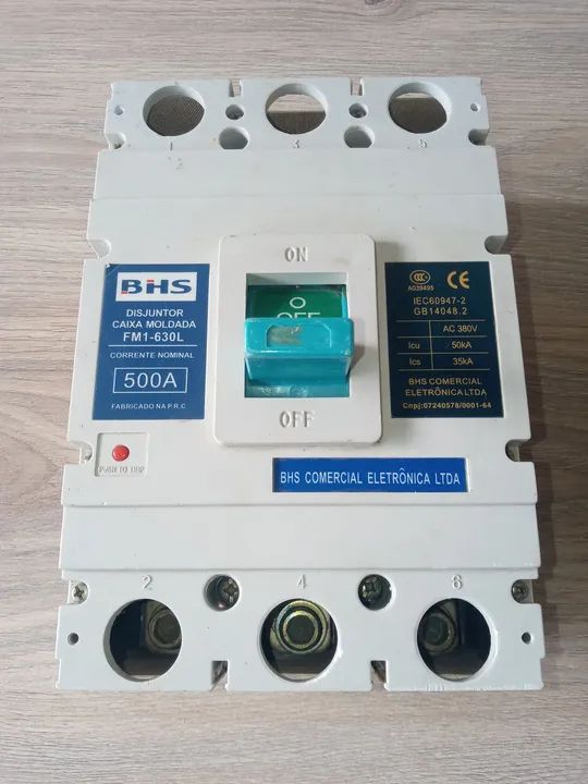 Disjuntor Caixa Moldada FM 1 630 L 500A 500A  - Foto 2
