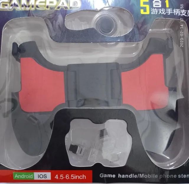 Joystick Gamepad Manual Controle para Smartphone Celular 5 em 1 Gatilho Duplo Analógico - Foto 2