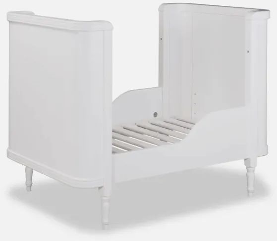 Berço TOY Arredondado | Americano 2 em 1 | Cor Branca | Madeira Maciça | Colchão Incluso - Foto 2