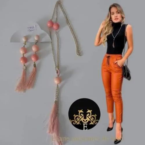 Kits personalizado colar com brincos folheados.