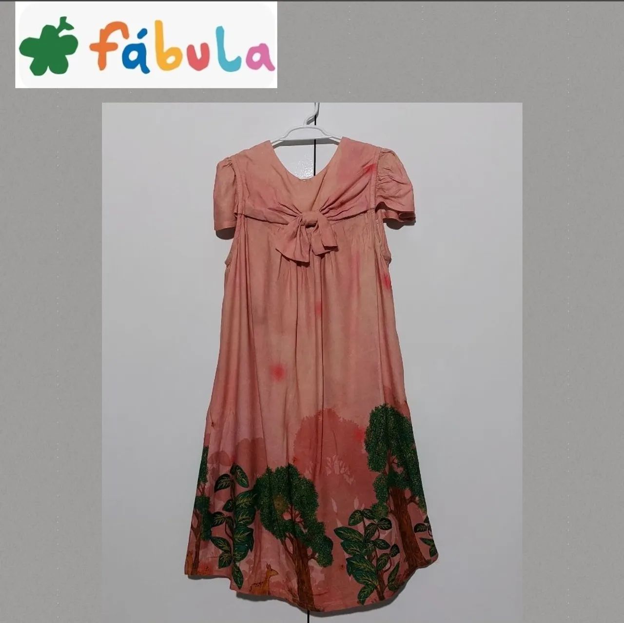 Fábula vestido coral