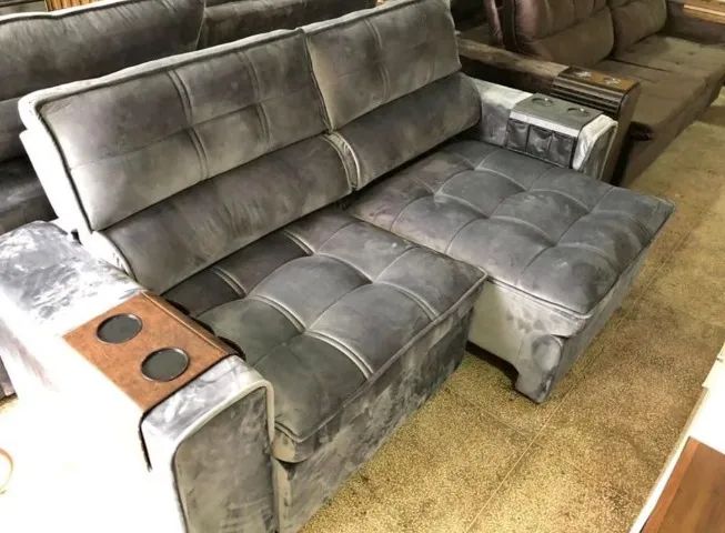 sofá retrátil reciclável três lagoa - Foto 2