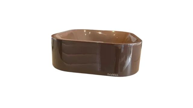 Cuba para Banheiro Semi Encaixe Quadrada Marrom - 34x34x14 - Foto 3