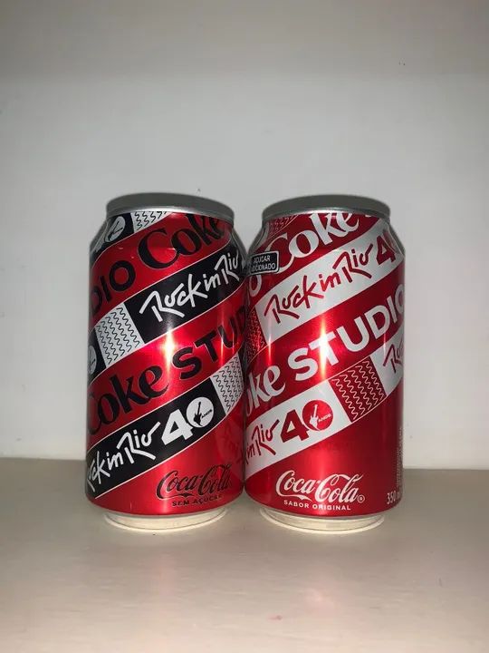 Latas: Coca Cola Rock In Rio 40 Anos Kit Com 2 - Raro