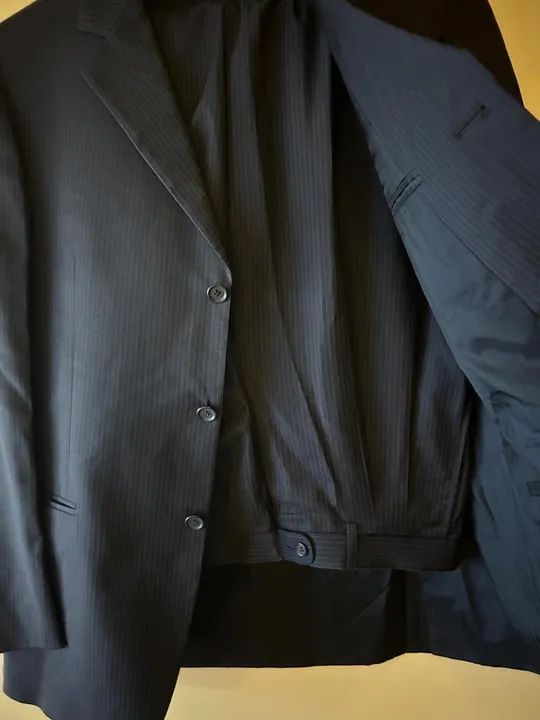 Terno Ermenegildo Zegna Listrado Azul - Foto 2