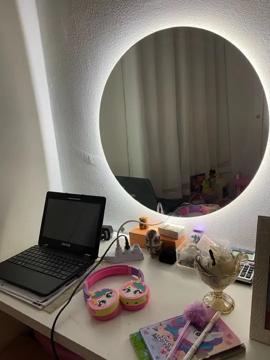 Espelho redondo com led