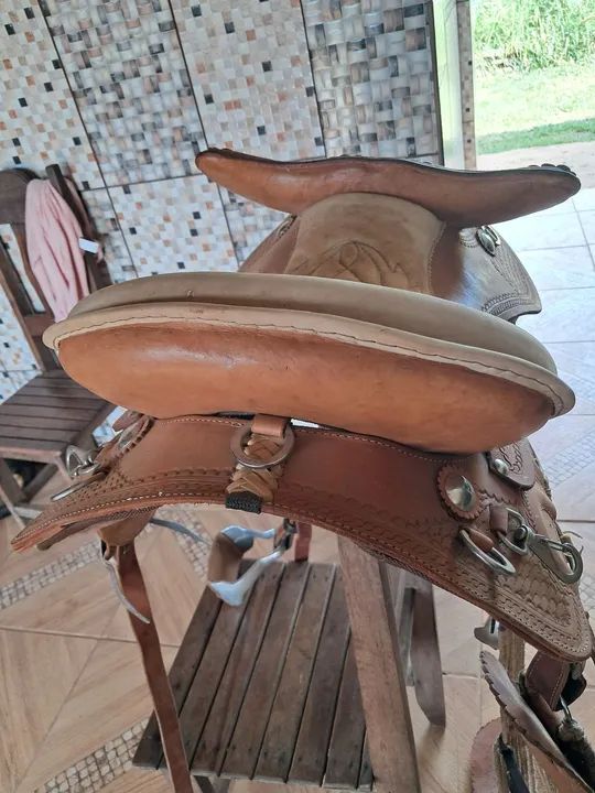 Arreio Cutuco Três Argolas... Usado somente 2 vezes!! - Foto 2