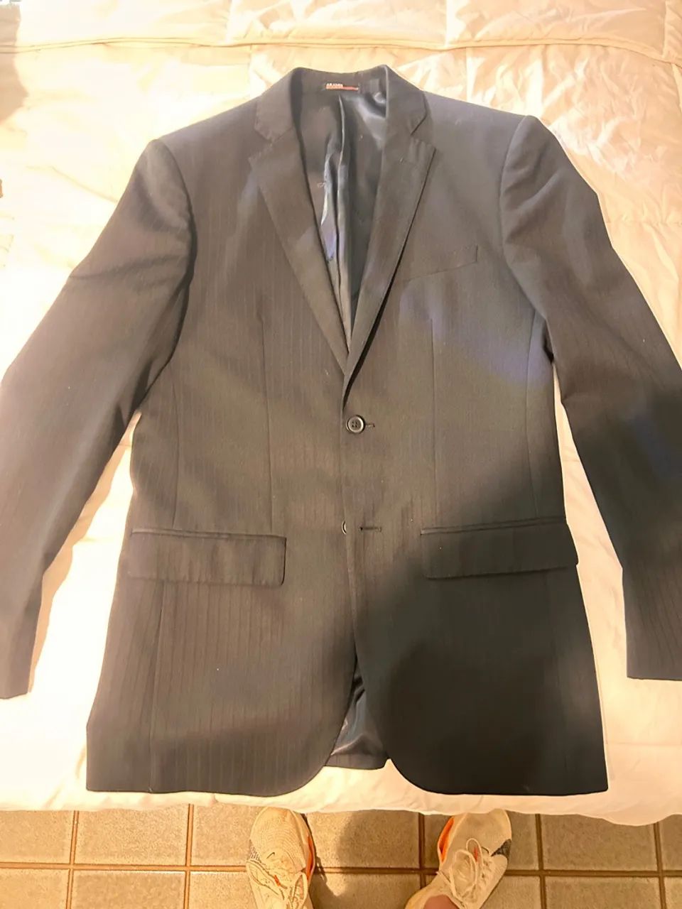 Costume cinza risca de giz aramis