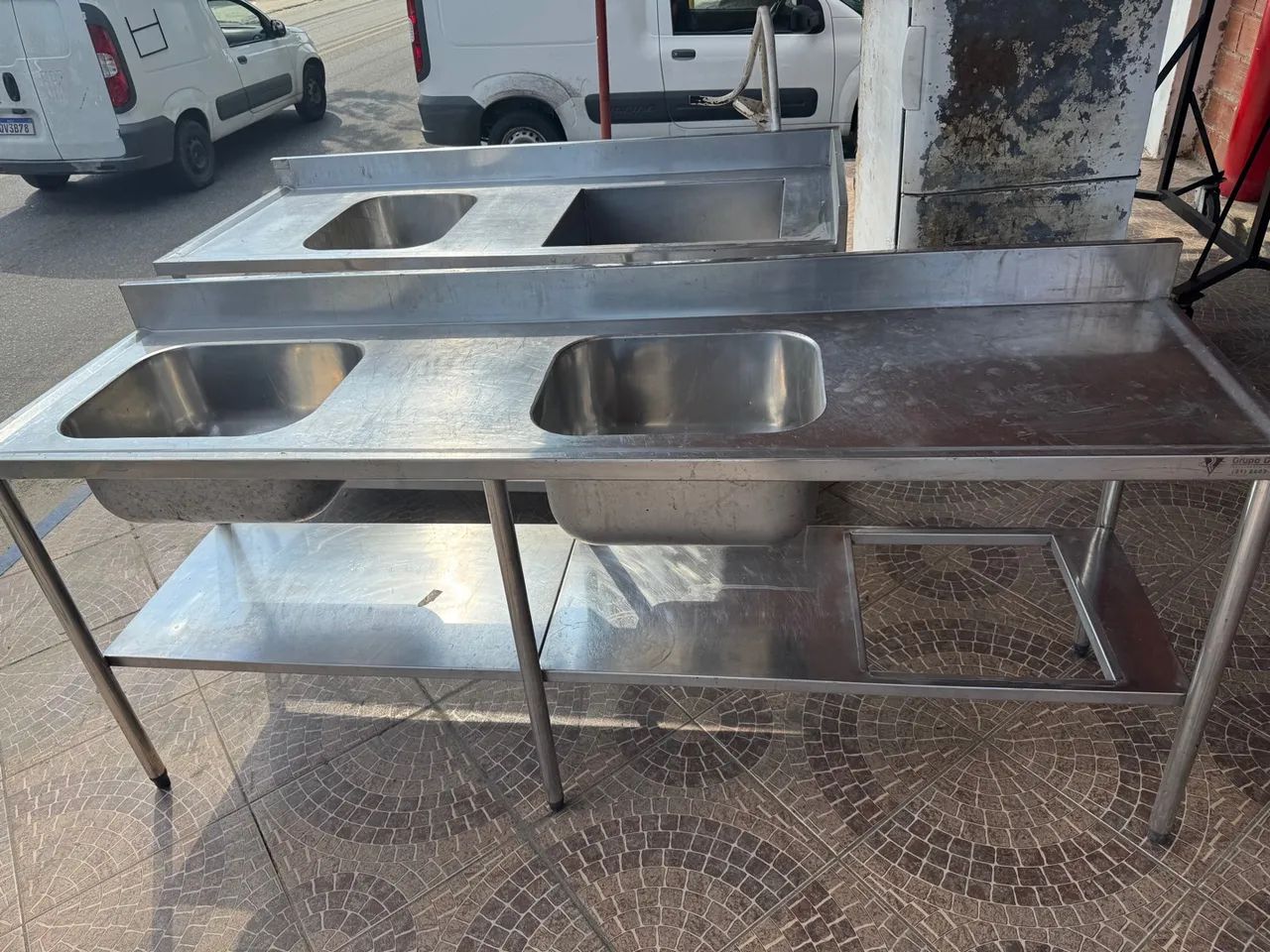 Pia de inox dupla para comercio - Foto 3