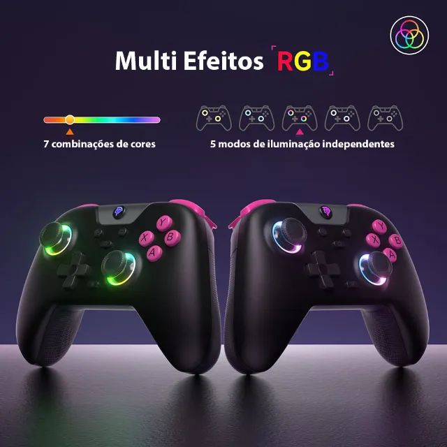 Controle Sem Fio RGB EasySMX X05 Hall Effect - Foto 4