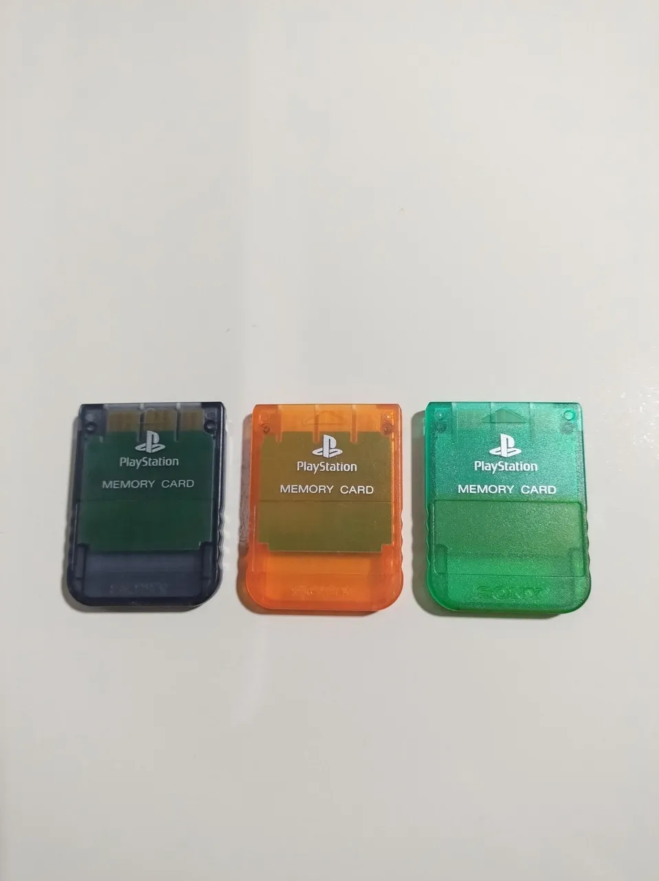 Memory Cards PS1 - Pretos, Laranja e Verde