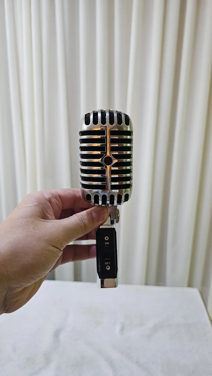 Microfone Eltec CM 55 - Vintage, Excelente Estado e Acompanha Case