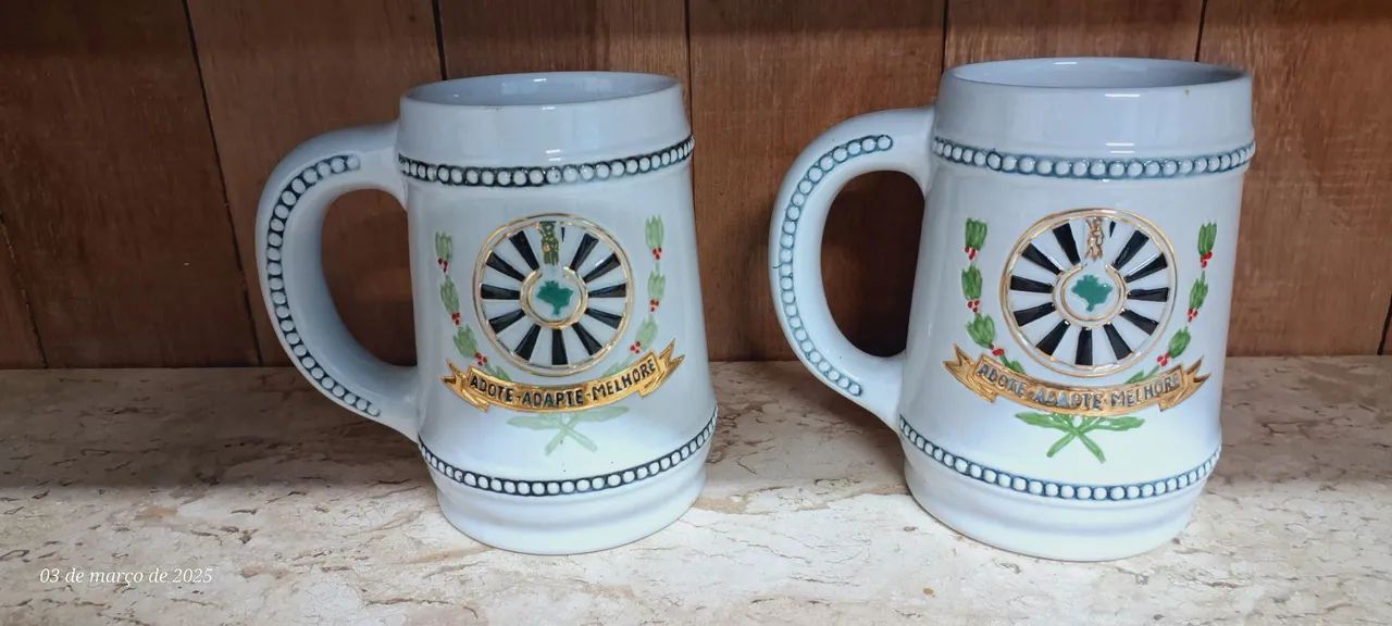Par de canecas chopp Antarctica 1965