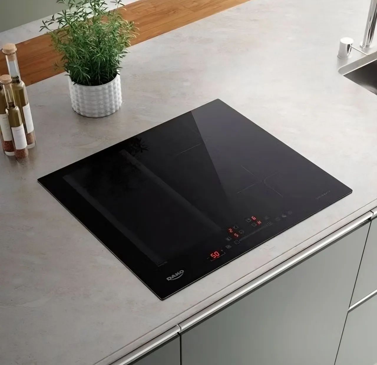 Cooktop de Indução 4 Bocas Preto com Zona Flexível Dako Diplomata - 220V