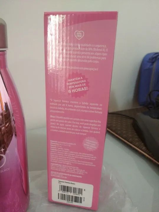 Garrafa de água térmica Diva - Rosa - Foto 2