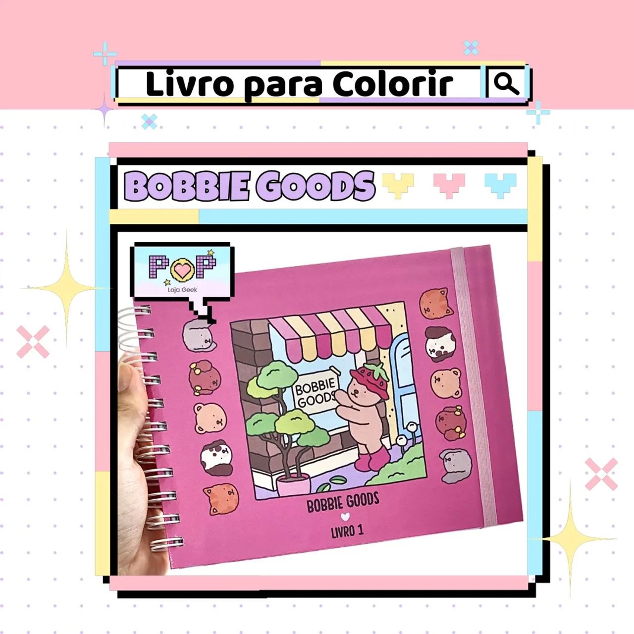 Bobbie Goods Livro para Colorir, 98 páginas, NOVO