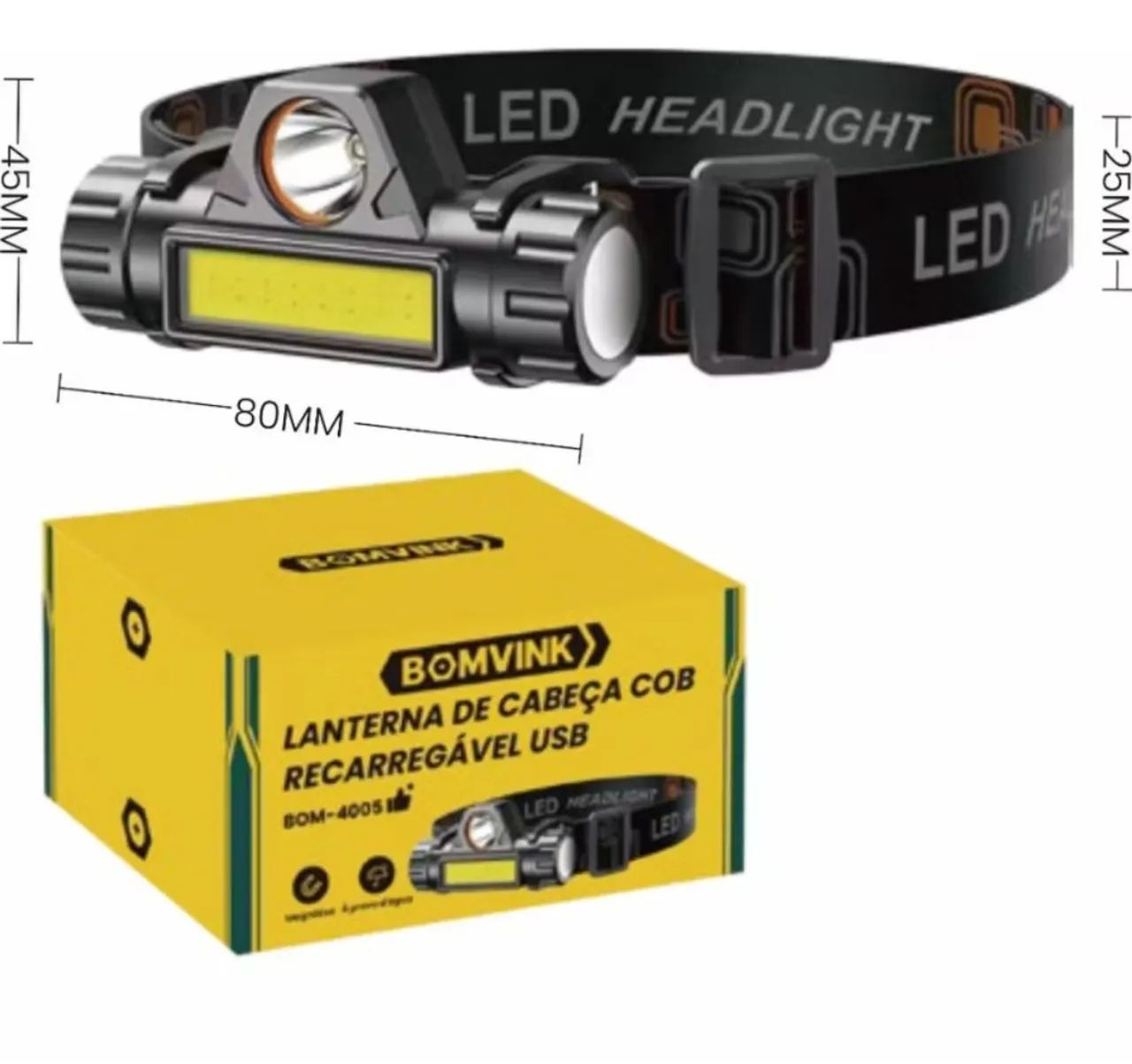 Lanterna de Cabeça LED Recarregável - Ideal para Camping e Trilhas - Foto 3