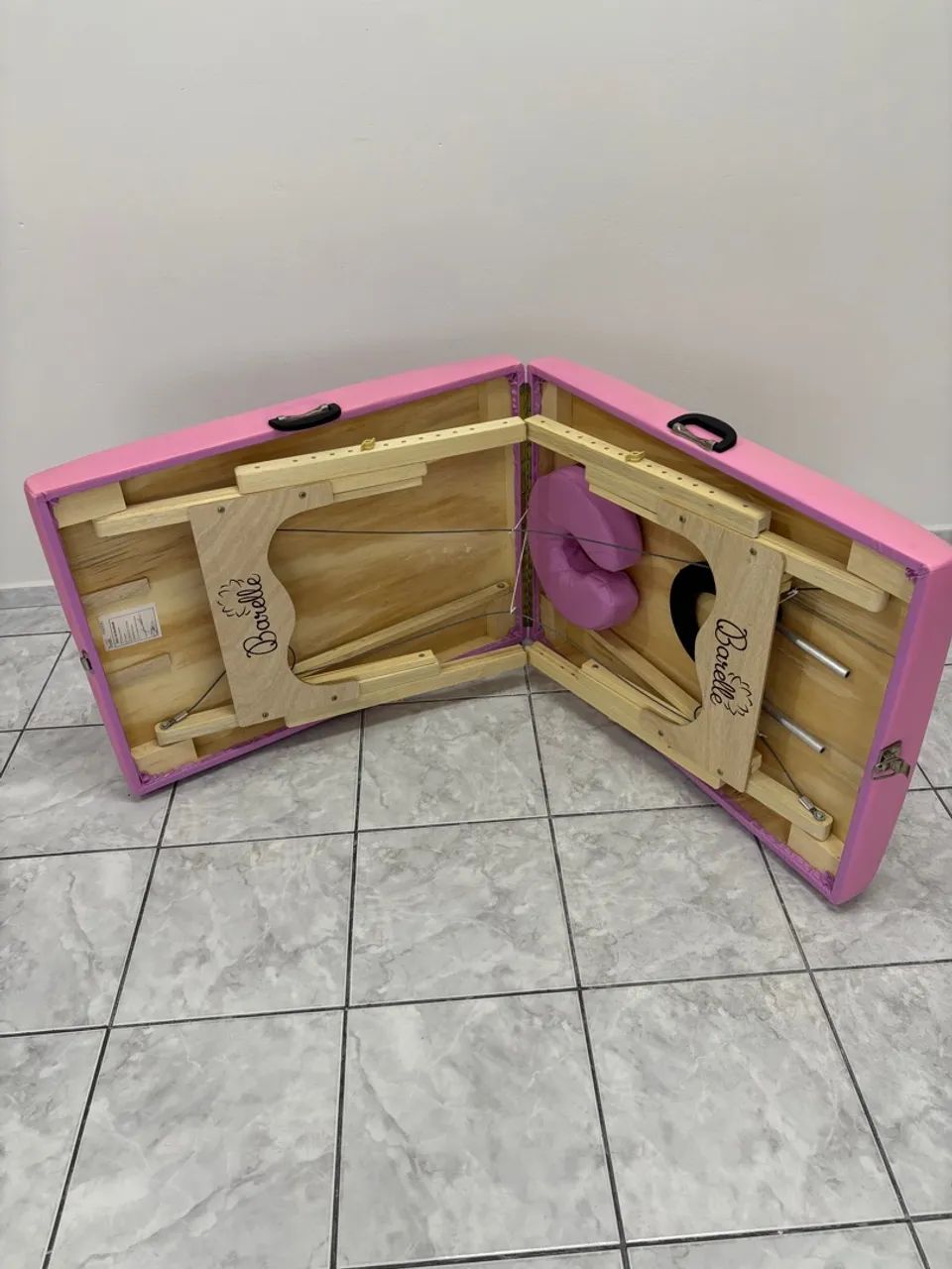 Mesa de Massagem Portátil - Rosa - Foto 5